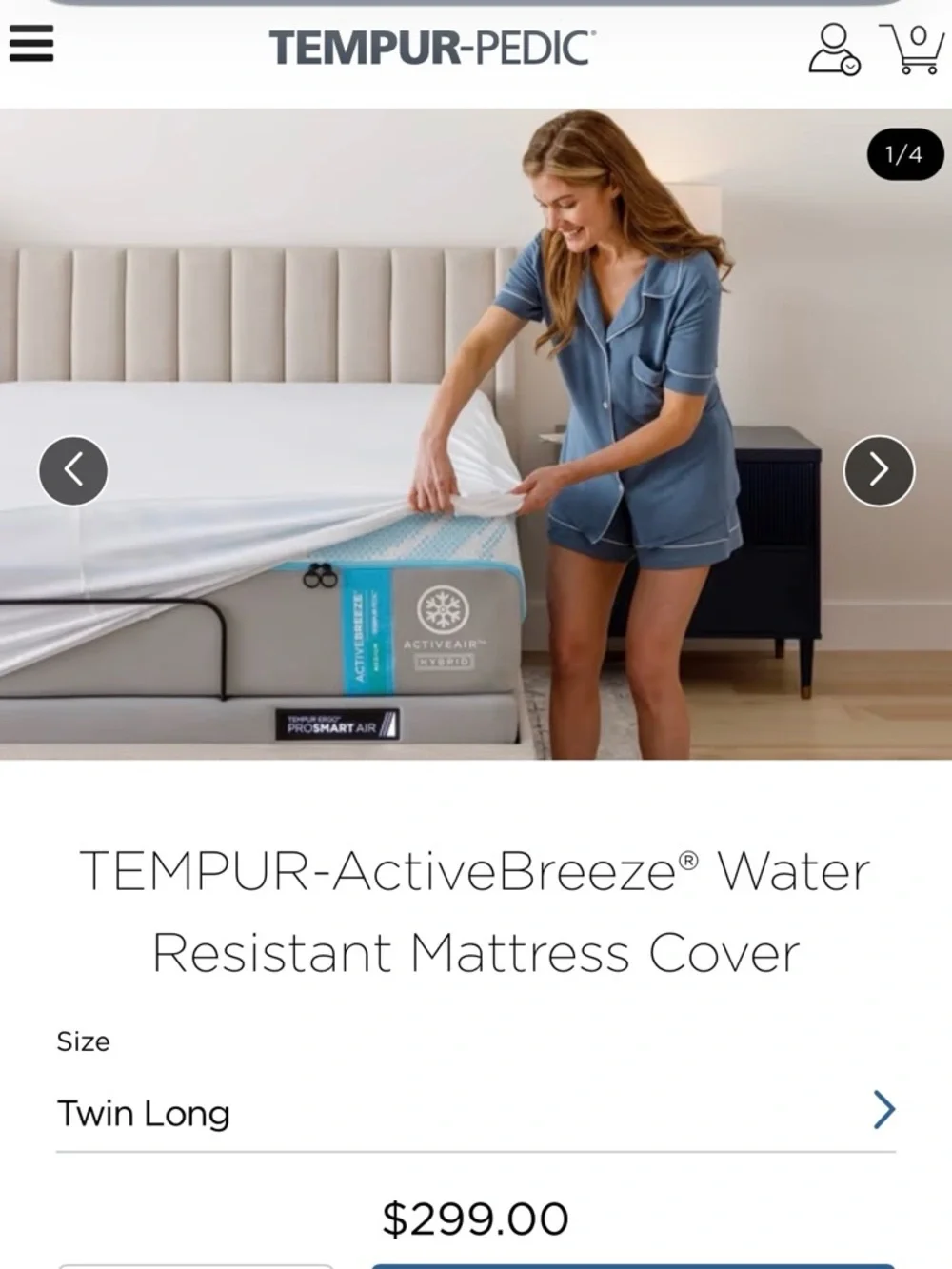 New 2 Tempur-Pedic Active Breeze Mattress Covers